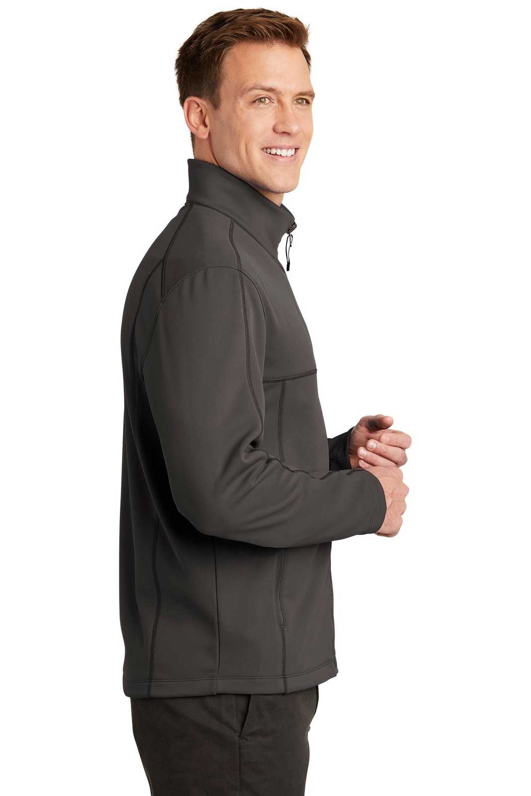 Port Authority F904 Collective Smooth Fleece Jacket - Graphite - HIT a Double - 3