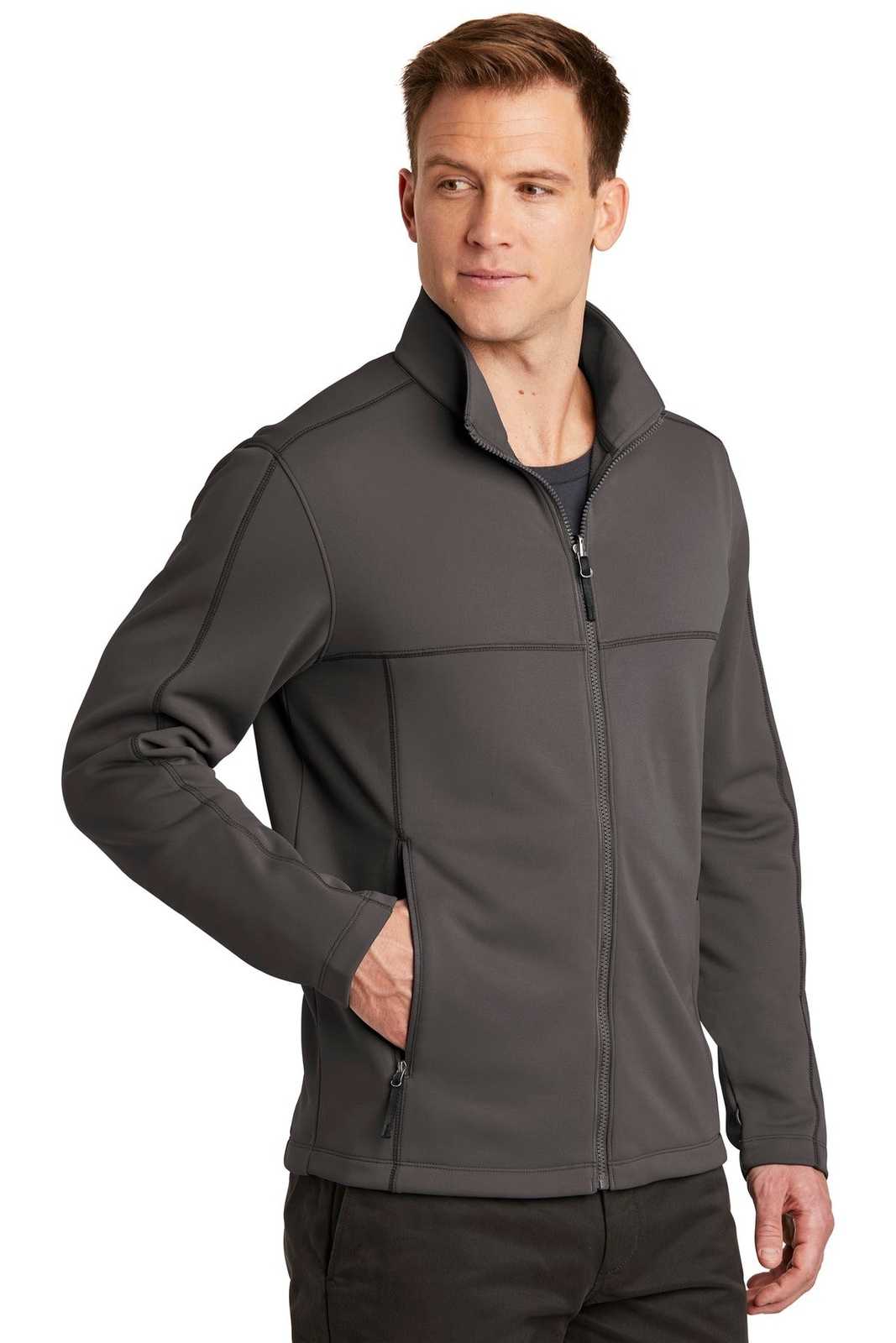 Port Authority F904 Collective Smooth Fleece Jacket - Graphite - HIT a Double - 4