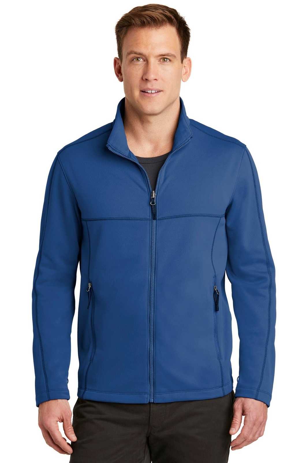 Port Authority F904 Collective Smooth Fleece Jacket - Night Sky Blue - HIT a Double - 1