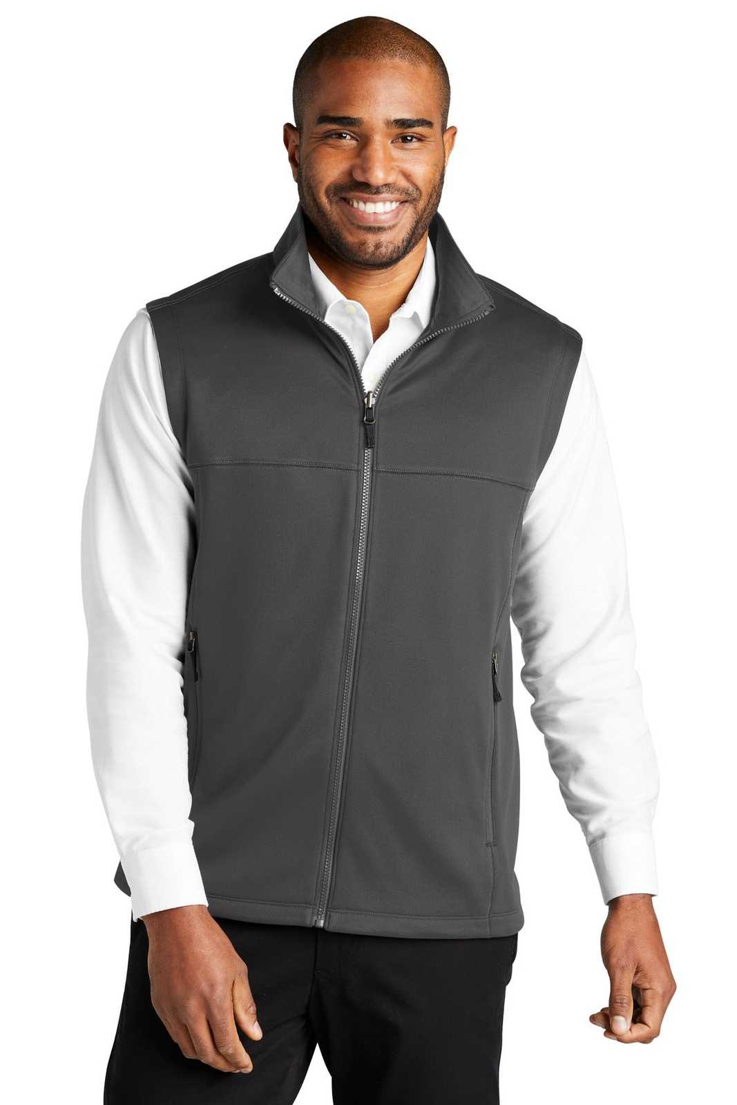 Port Authority F906 Collective Smooth Fleece Vest - Graphite - HIT a Double - 1