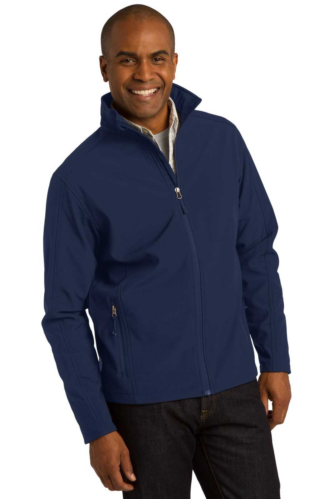 Port Authority J317 Core Soft Shell Jacket - Dress Blue Navy - HIT a Double - 4