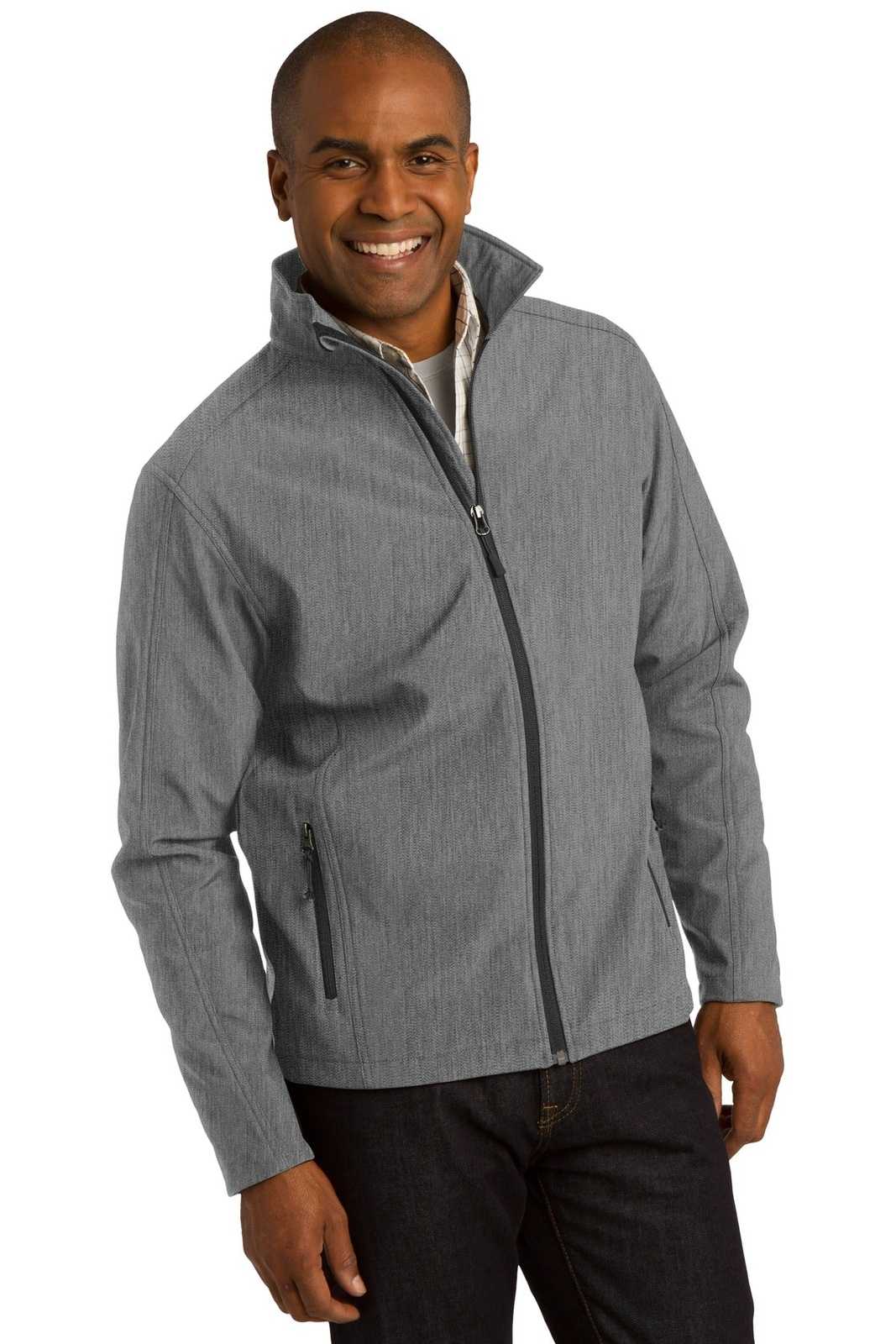 Port Authority J317 Core Soft Shell Jacket - Pearl Gray Heather - HIT a Double - 4