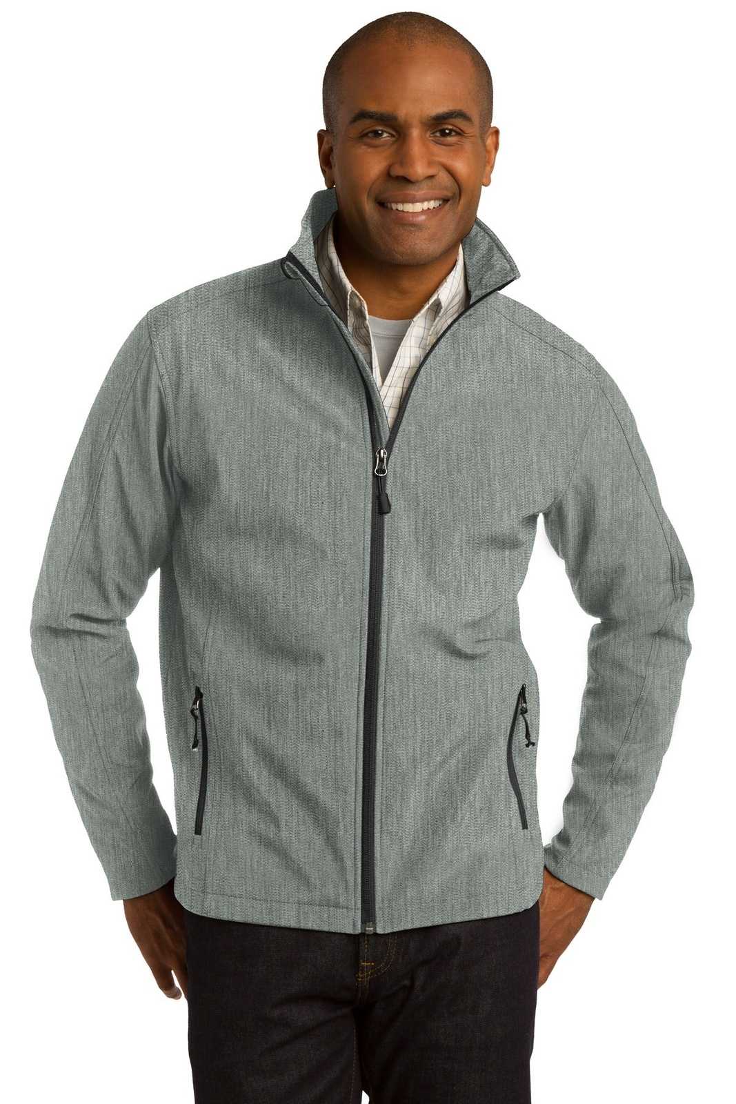 Port Authority J317 Core Soft Shell Jacket - Pearl Gray Heather - HIT a Double - 1