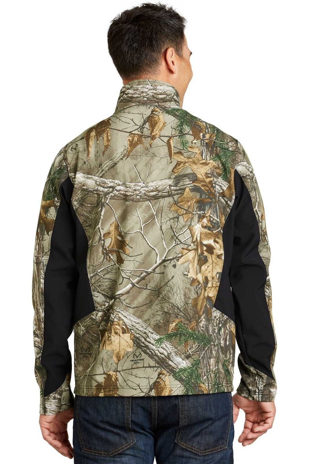 Port Authority J318C Camouflage Colorblock Soft Shell - Realtree Xtra Black - HIT a Double - 2