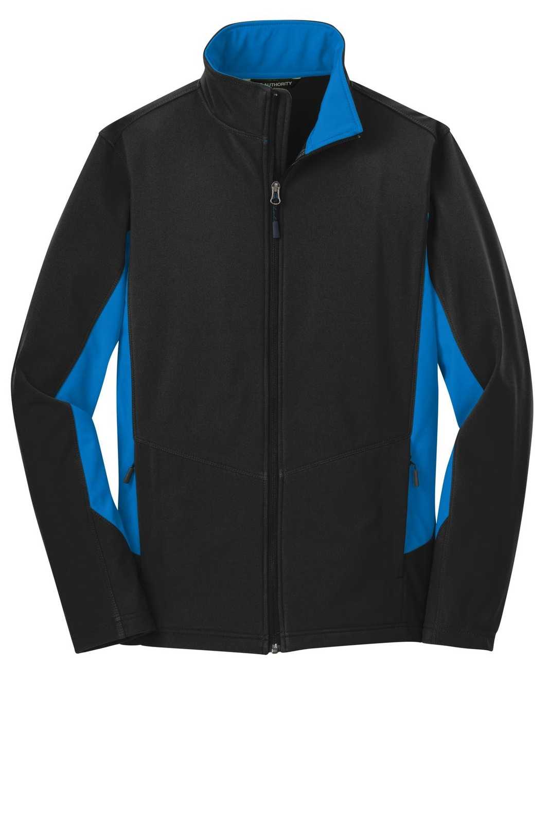 Port Authority J318 Core Colorblock Soft Shell Jacket - Black Imperial Blue - HIT a Double - 5
