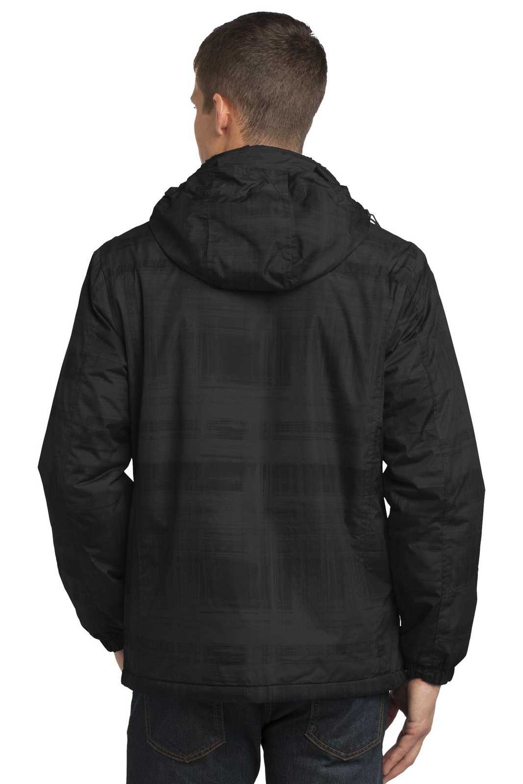 Port Authority J320 Brushstroke Print Insulated Jacket - Black - HIT a Double - 2