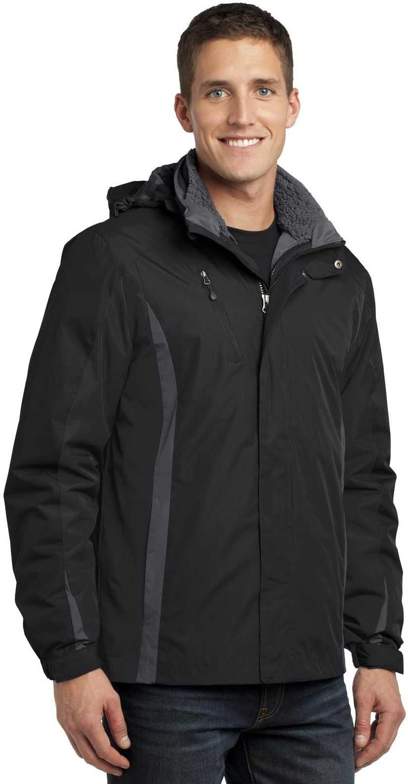 Port Authority J321 Colorblock 3-in-1 Jacket - Black Black Magnet - HIT a Double - 4