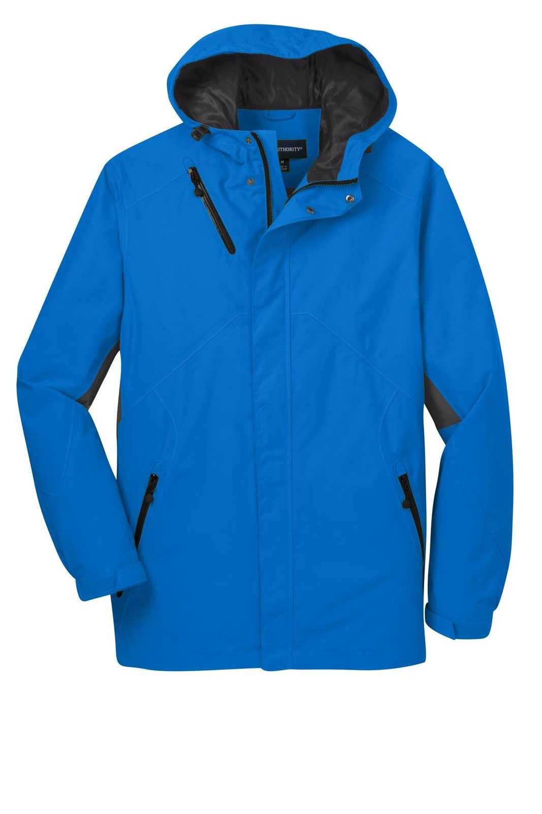 Port Authority J322 Cascade Waterproof Jacket - Imperial Blue Black - HIT a Double - 5