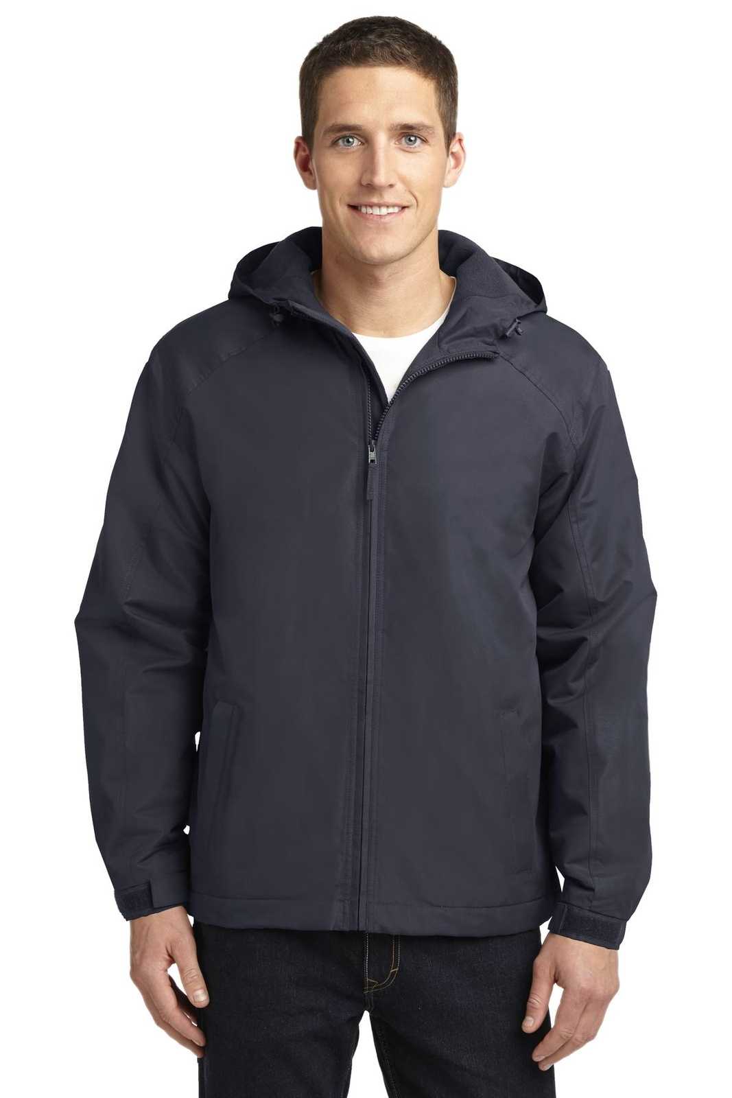 Port Authority J327 Hooded Charger Jacket - Battleship Gray - HIT a Double - 1