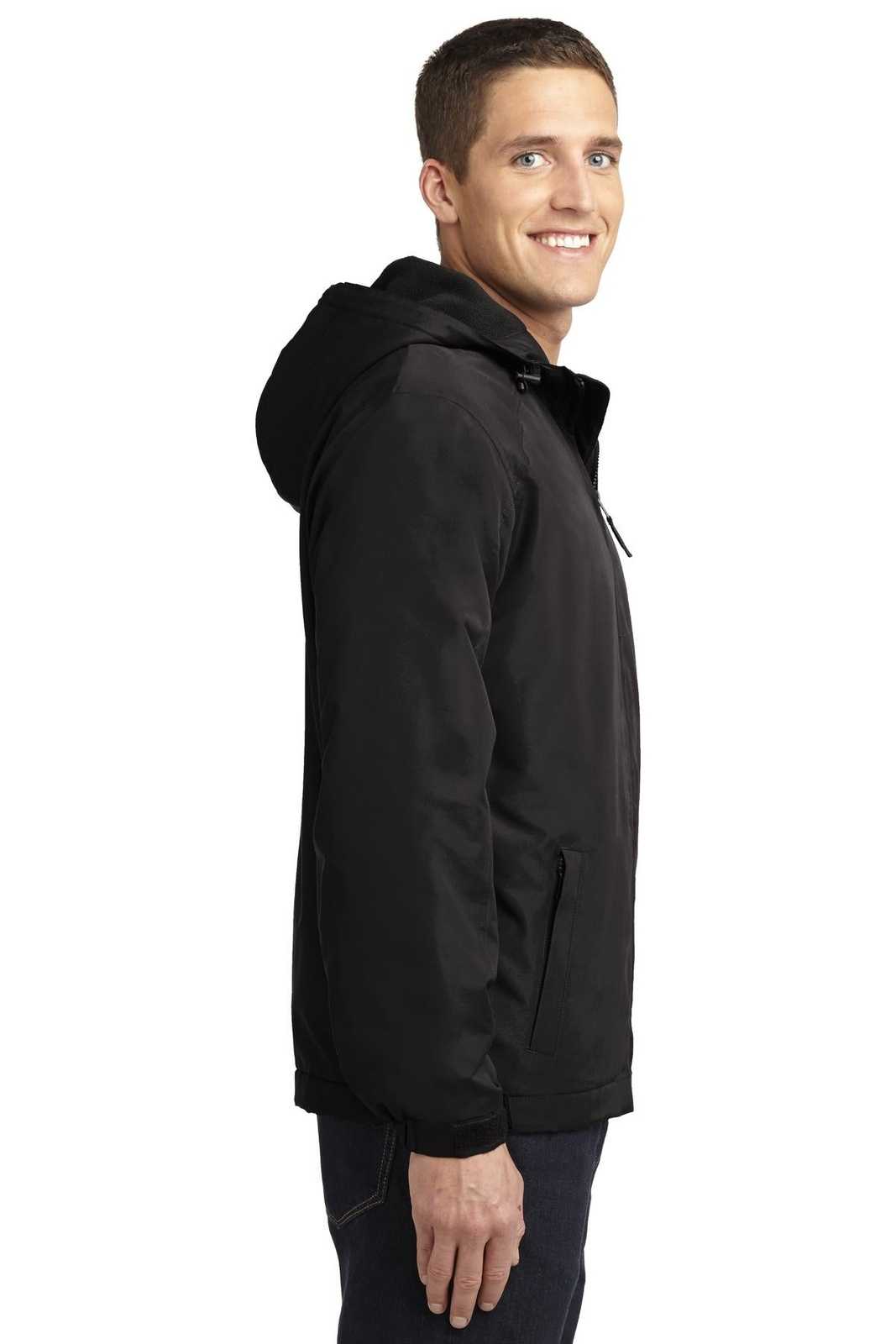 Port Authority J327 Hooded Charger Jacket - True Black - HIT a Double - 3