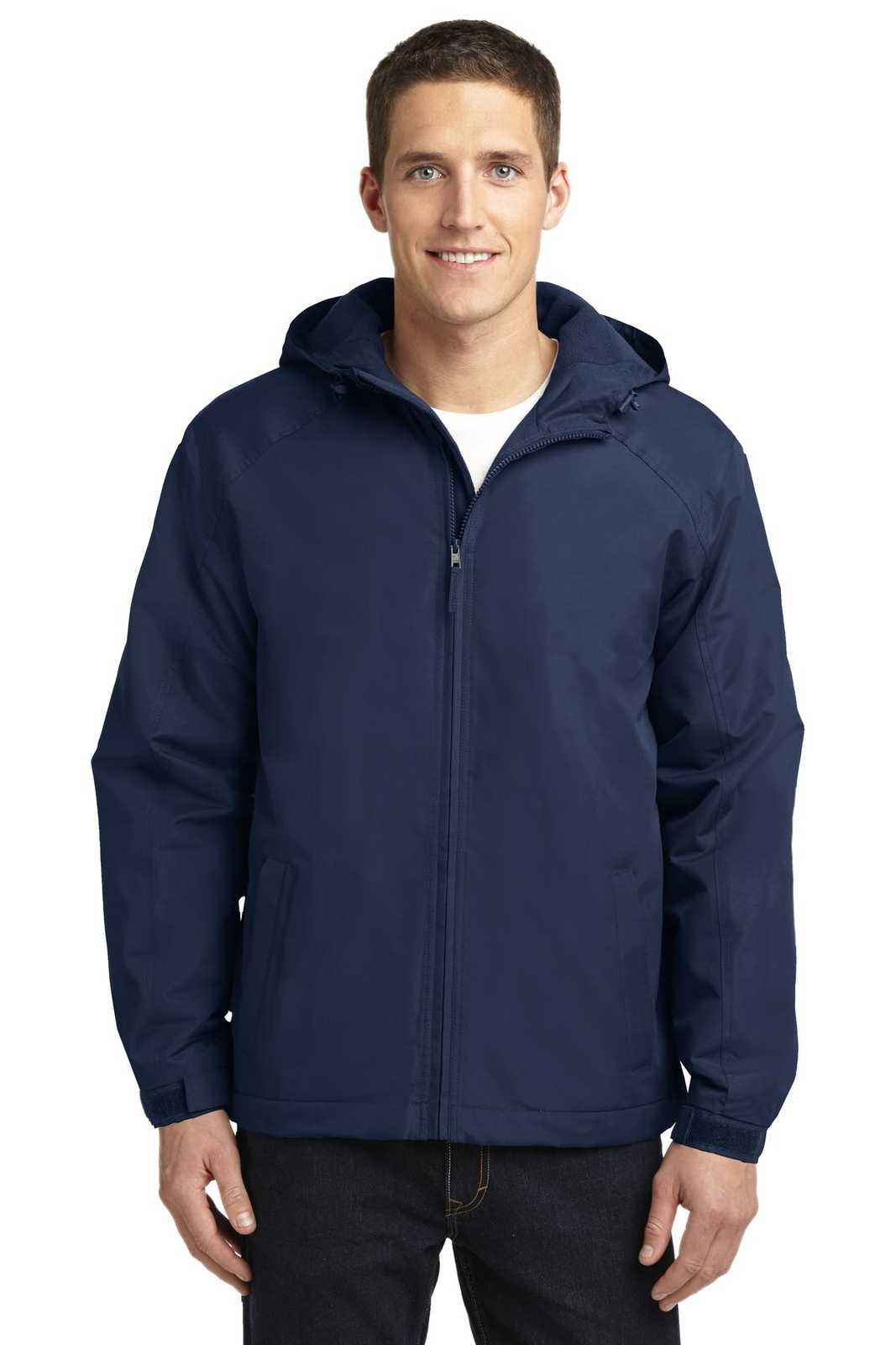 Port Authority J327 Hooded Charger Jacket - True Navy - HIT a Double - 1
