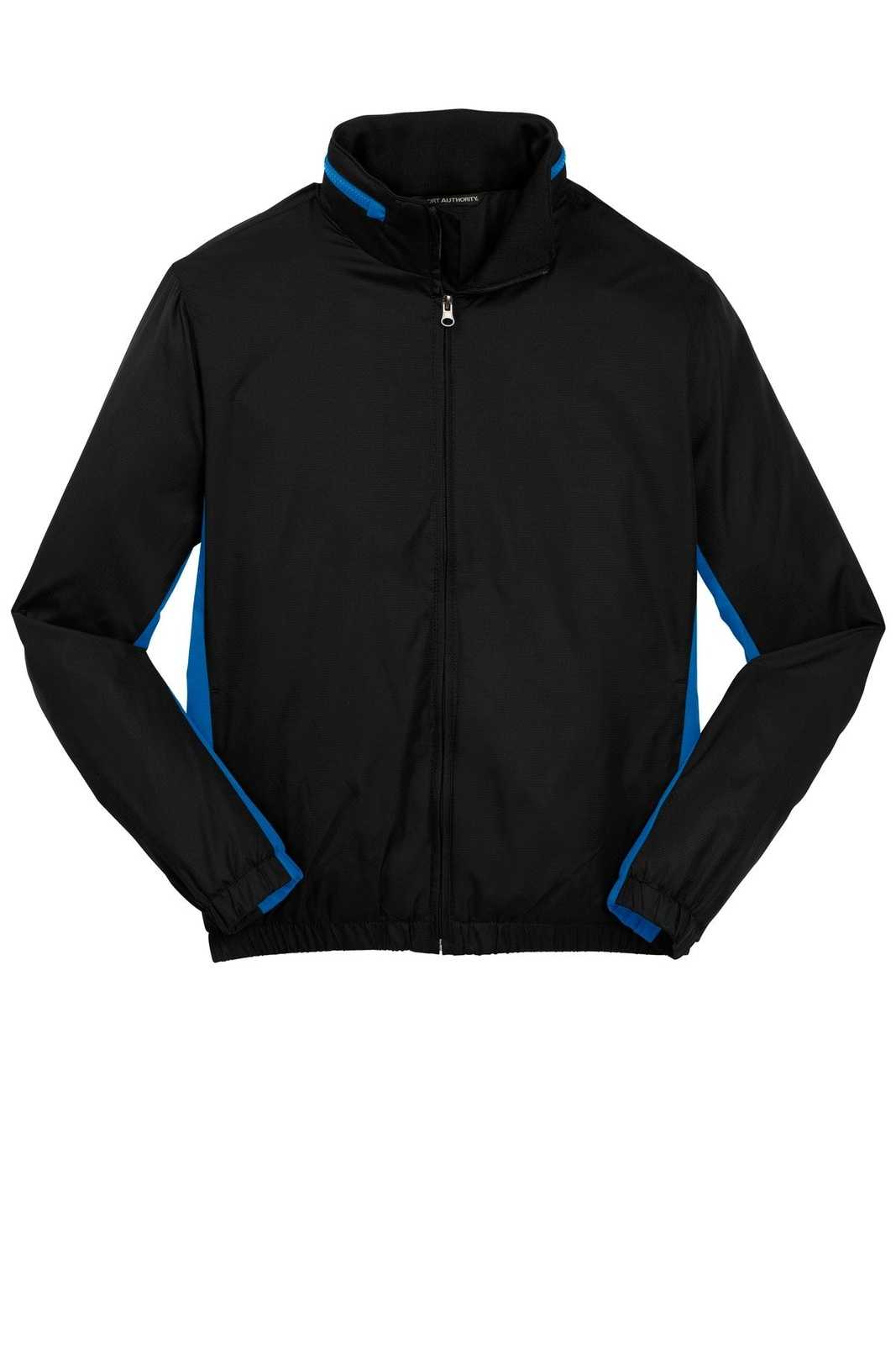 Port Authority J330 Core Colorblock Wind Jacket - Black Imperial Blue - HIT a Double - 5