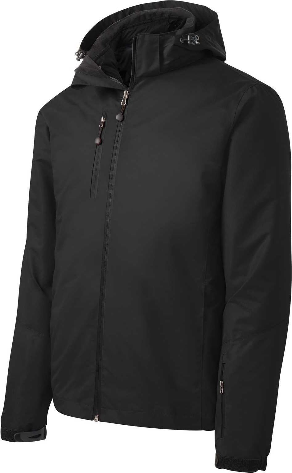 Port Authority J332 Vortex Waterproof 3-in-1 Jacket - Black Black - HIT a Double - 5