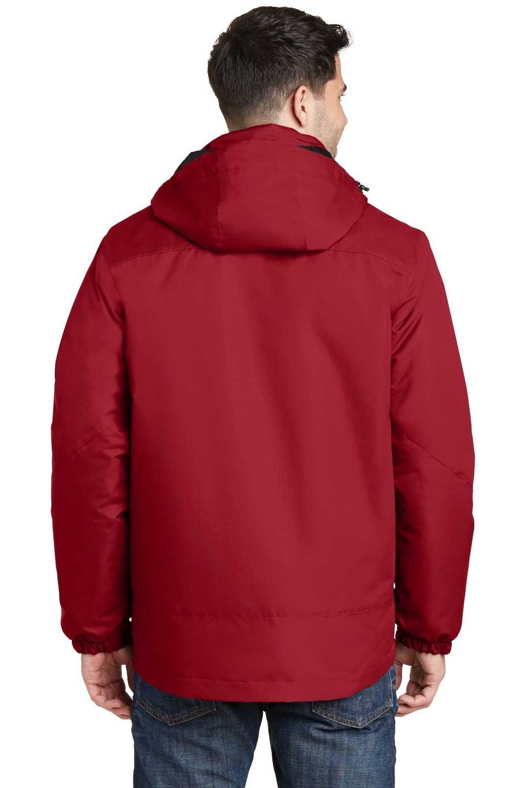 Port Authority J332 Vortex Waterproof 3-in-1 Jacket - Rich Red Black - HIT a Double - 2