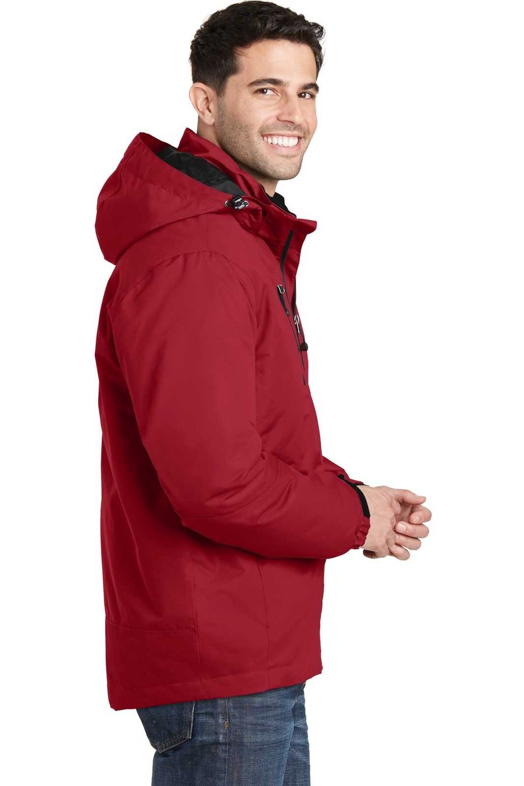 Port Authority J332 Vortex Waterproof 3-in-1 Jacket - Rich Red Black - HIT a Double - 3