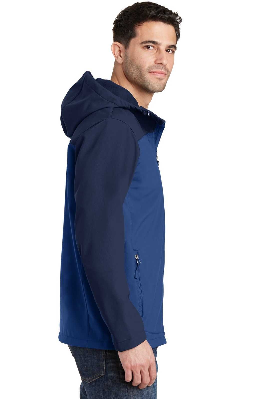 Port Authority J335 Hooded Core Soft Shell Jacket - Night Sky Blue Dress Blue Navy - HIT a Double - 3