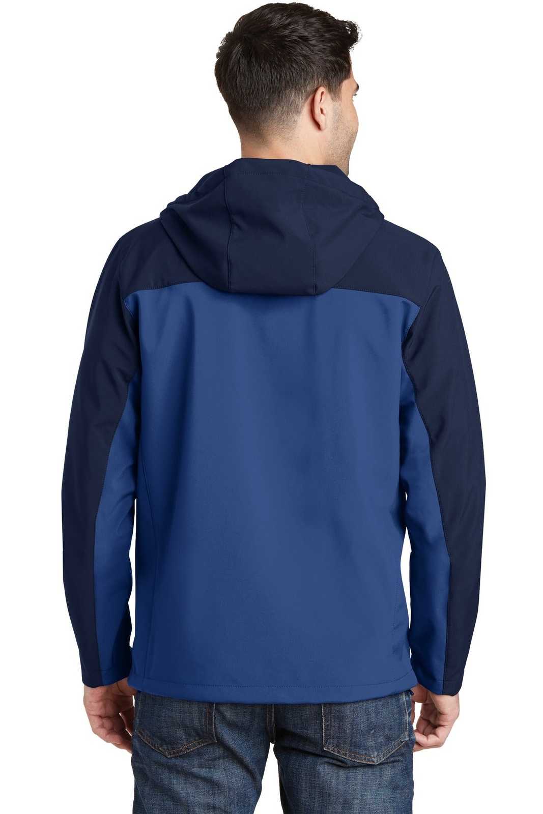 Port Authority J335 Hooded Core Soft Shell Jacket - Night Sky Blue Dress Blue Navy - HIT a Double - 2