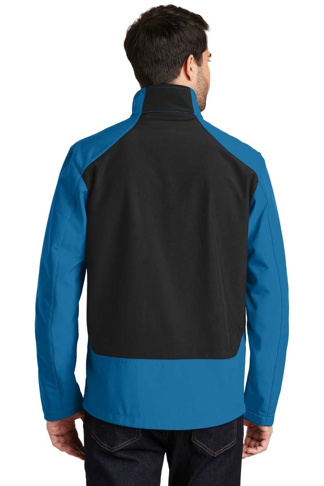 Port Authority J336 Back-Block Soft Shell Jacket - Imperial Blue Black - HIT a Double - 2