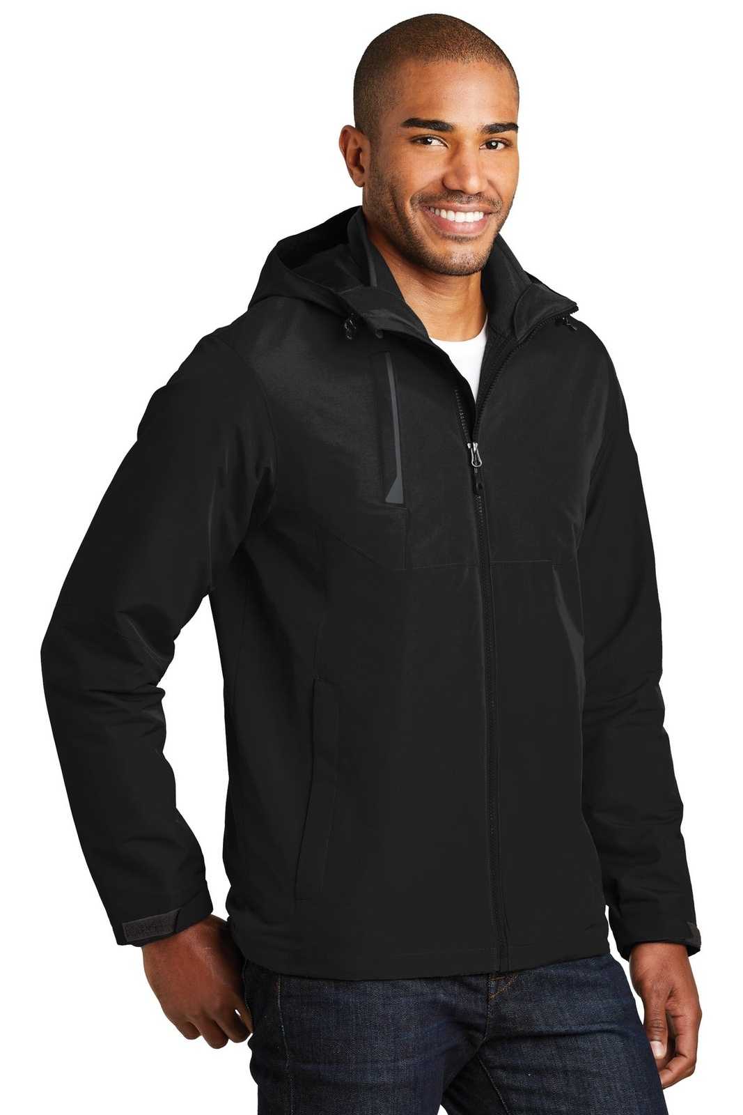 Port Authority J338 Merge 3-In-1 Jacket - Deep Black - HIT a Double - 4