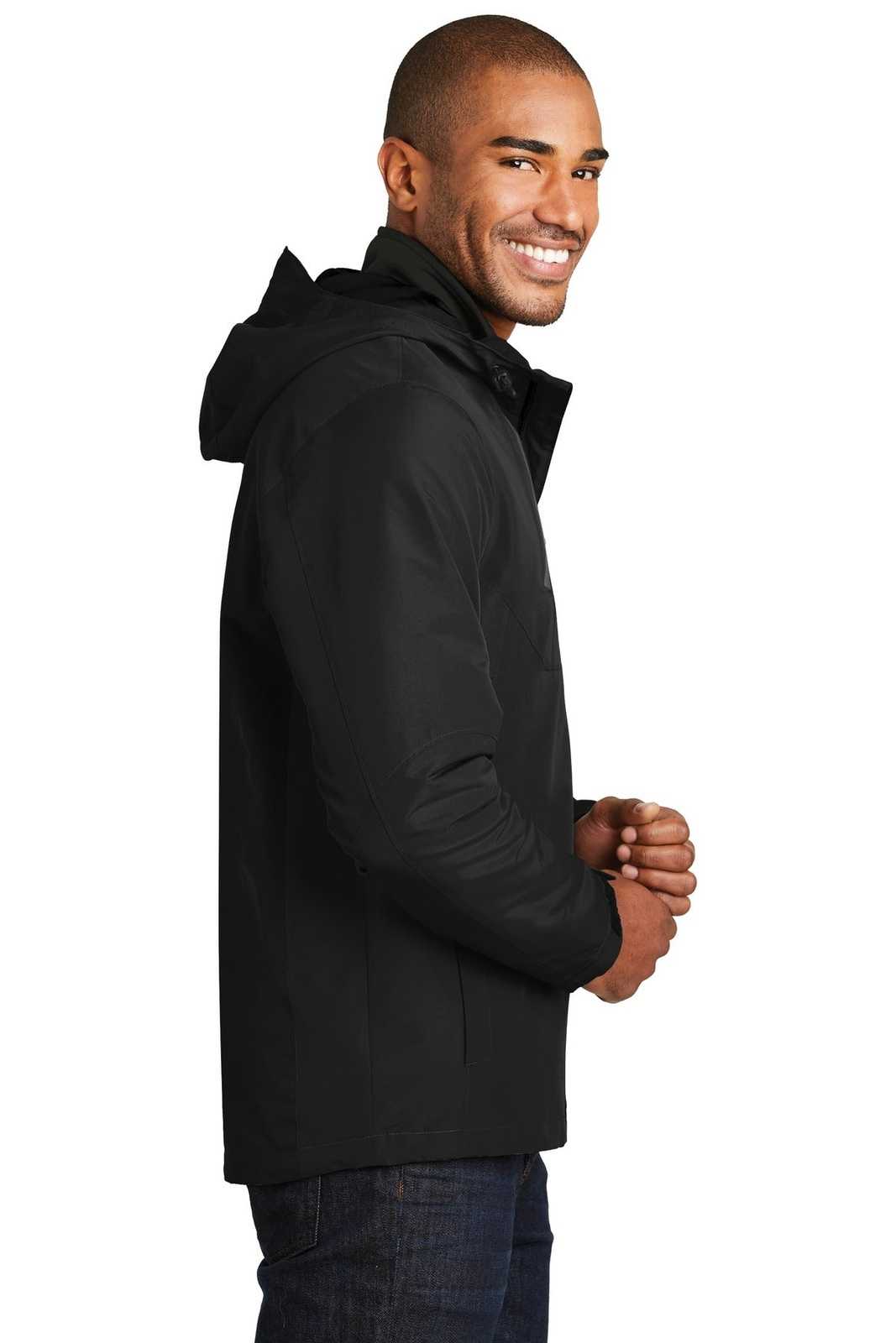 Port Authority J338 Merge 3-In-1 Jacket - Deep Black - HIT a Double - 3