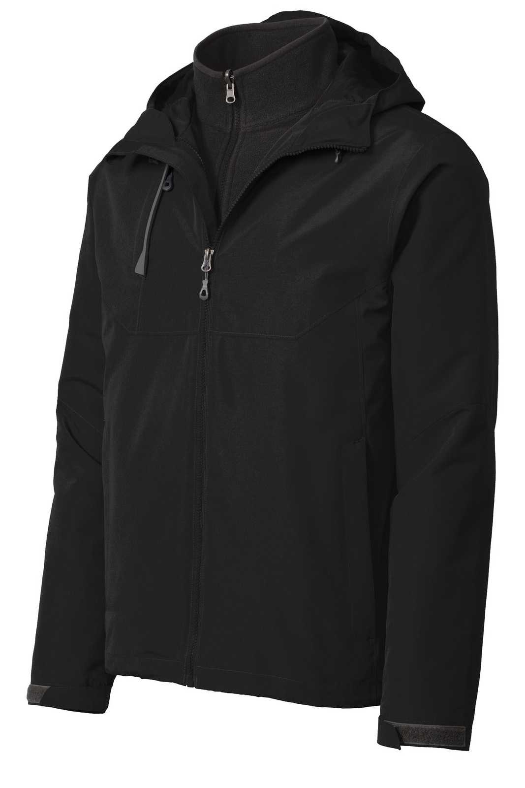 Port Authority J338 Merge 3-In-1 Jacket - Deep Black - HIT a Double - 5