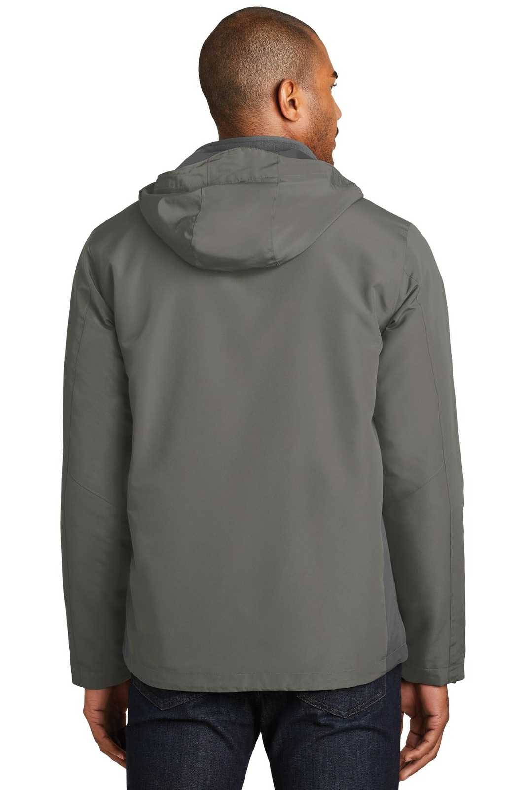 Port Authority J338 Merge 3-in-1 Jacket - Rogue Gray Gray Steel - HIT a Double - 2