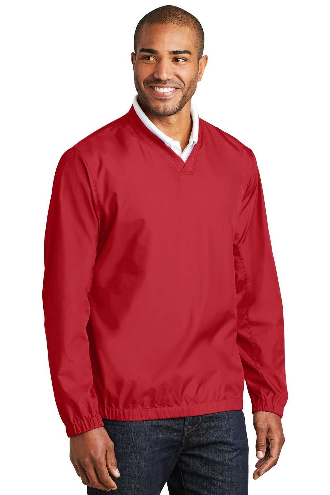 Port Authority J342 Zephyr V-Neck Pullover - Rich Red - HIT a Double - 4