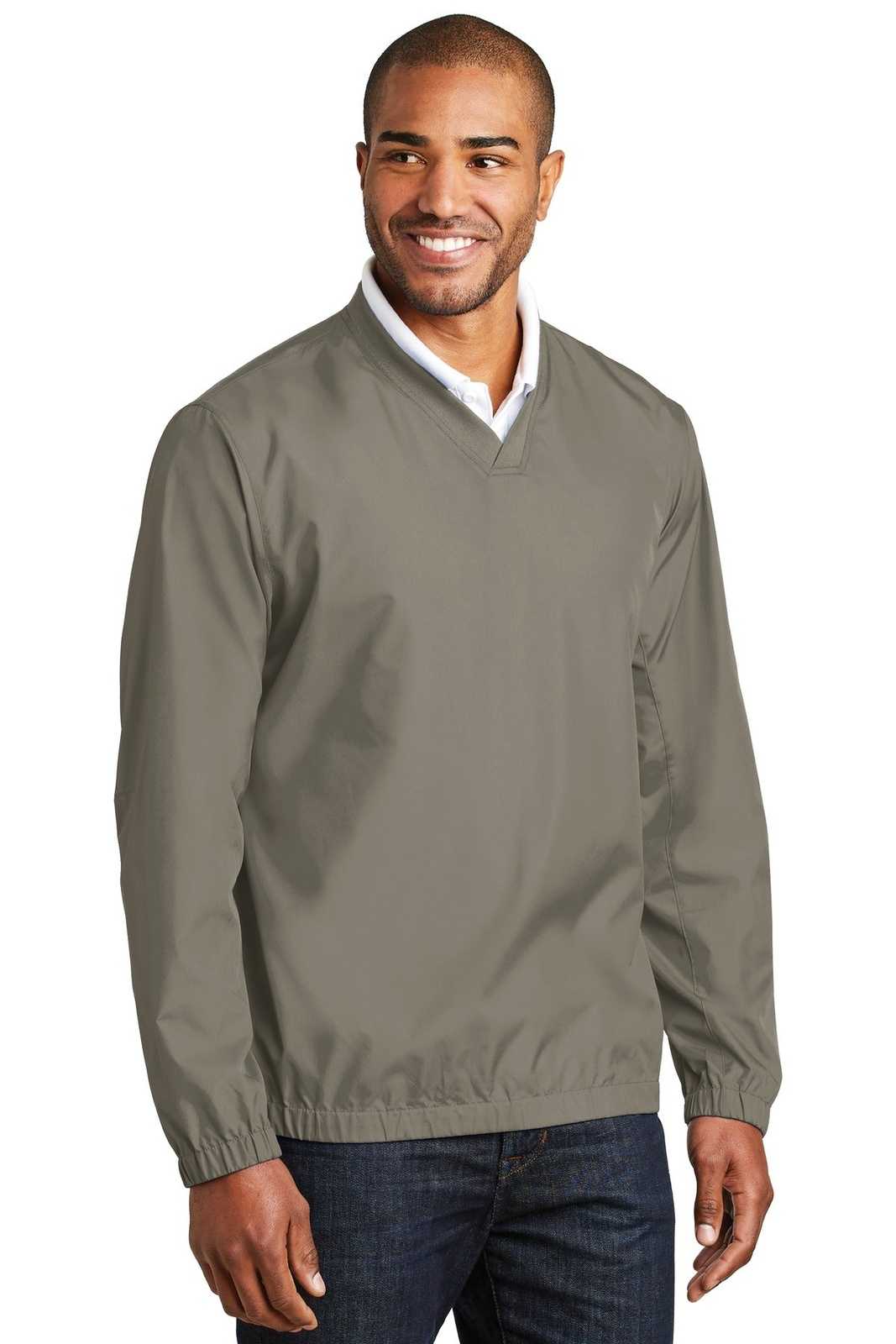 Port Authority J342 Zephyr V-Neck Pullover - Stratus Gray - HIT a Double - 4
