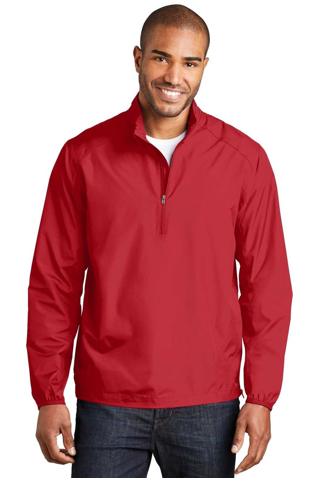 Port Authority J343 Zephyr 1/2-Zip Pullover - Rich Red - HIT a Double - 1