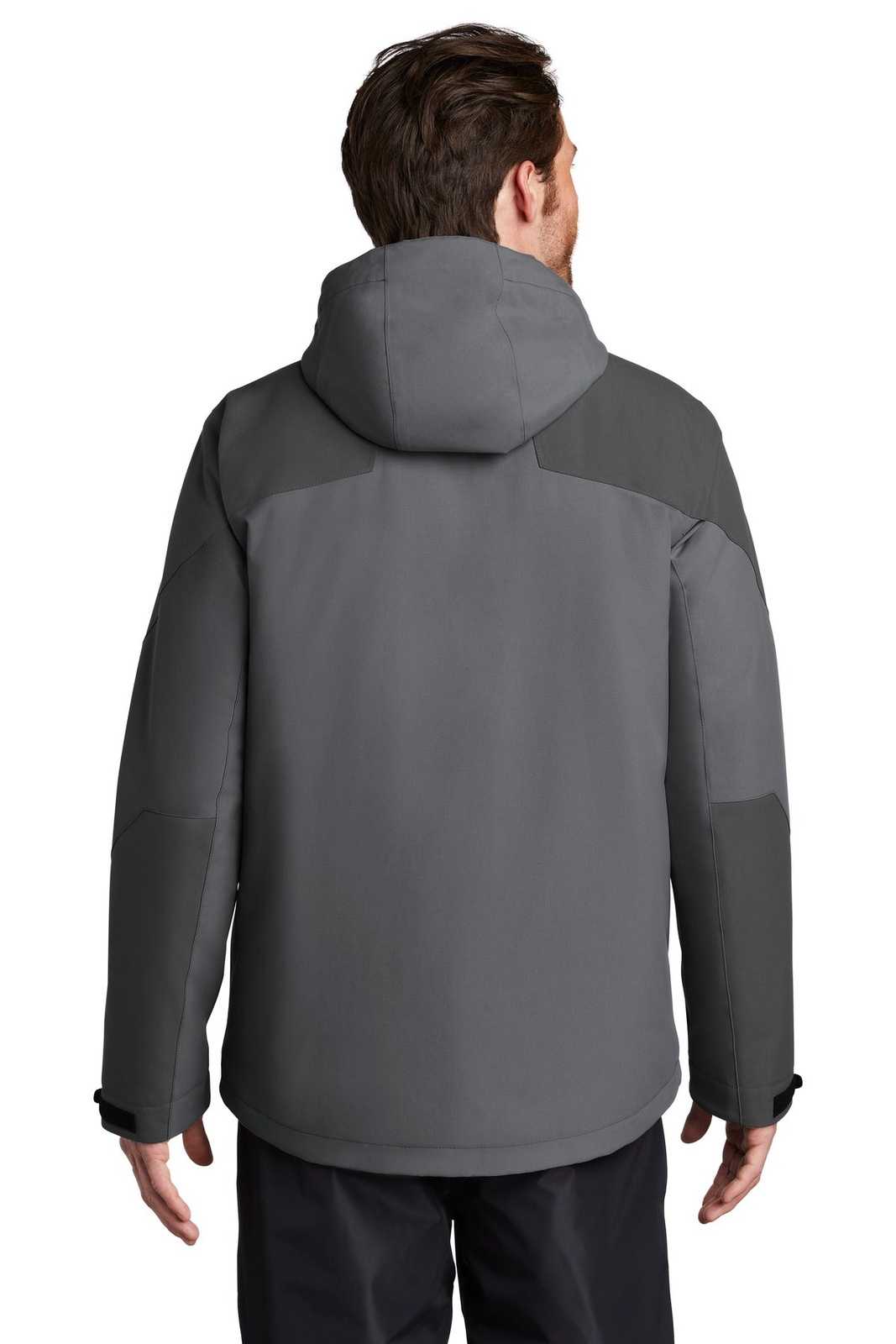 Port Authority J405 Insulated Waterproof Tech Jacket - Shadow Gray Storm Gray - HIT a Double - 2