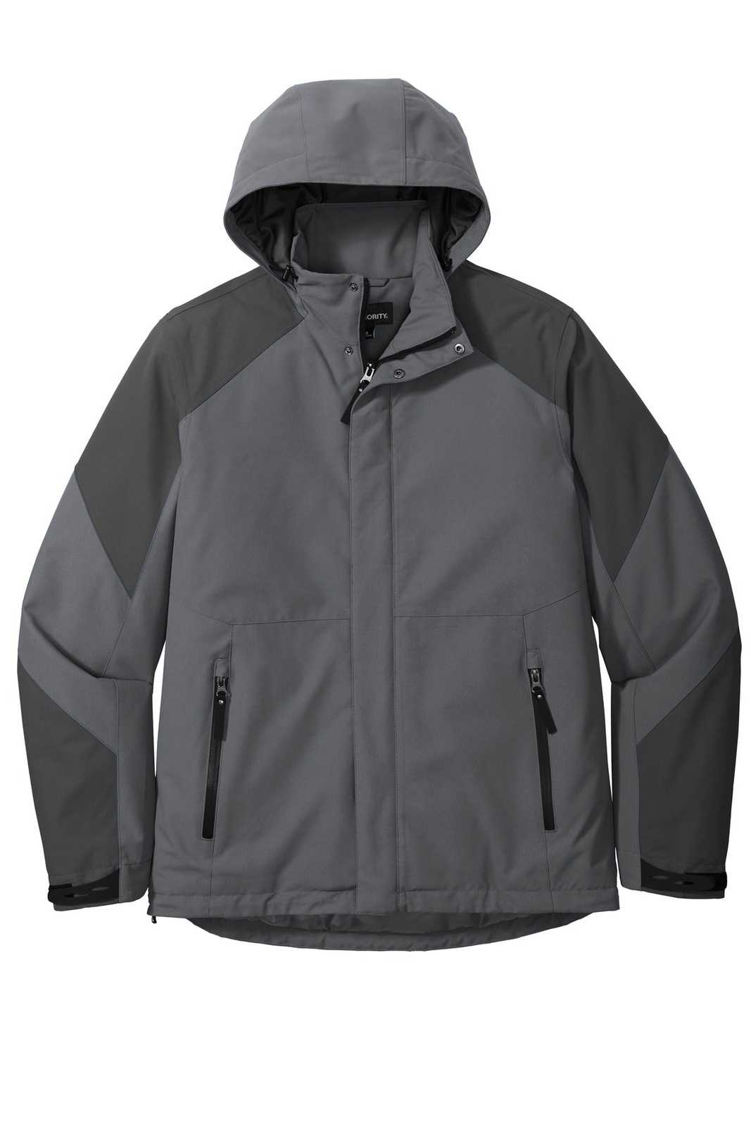 Port Authority J405 Insulated Waterproof Tech Jacket - Shadow Gray Storm Gray - HIT a Double - 5
