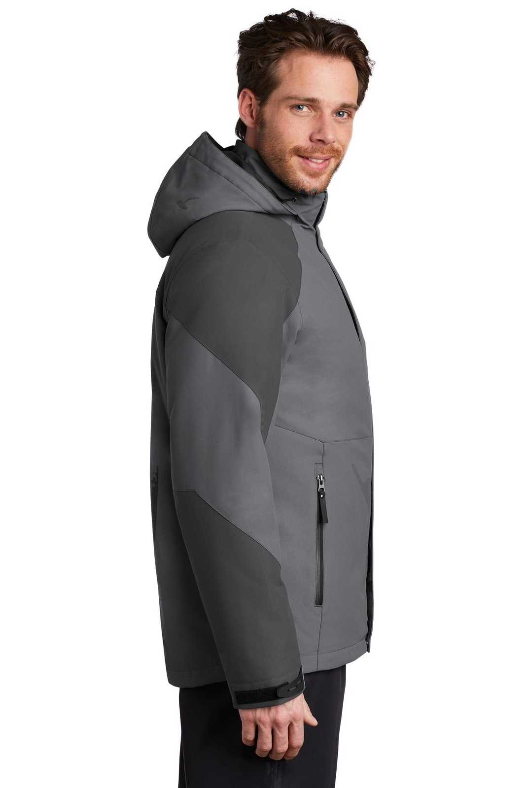 Port Authority J405 Insulated Waterproof Tech Jacket - Shadow Gray Storm Gray - HIT a Double - 3