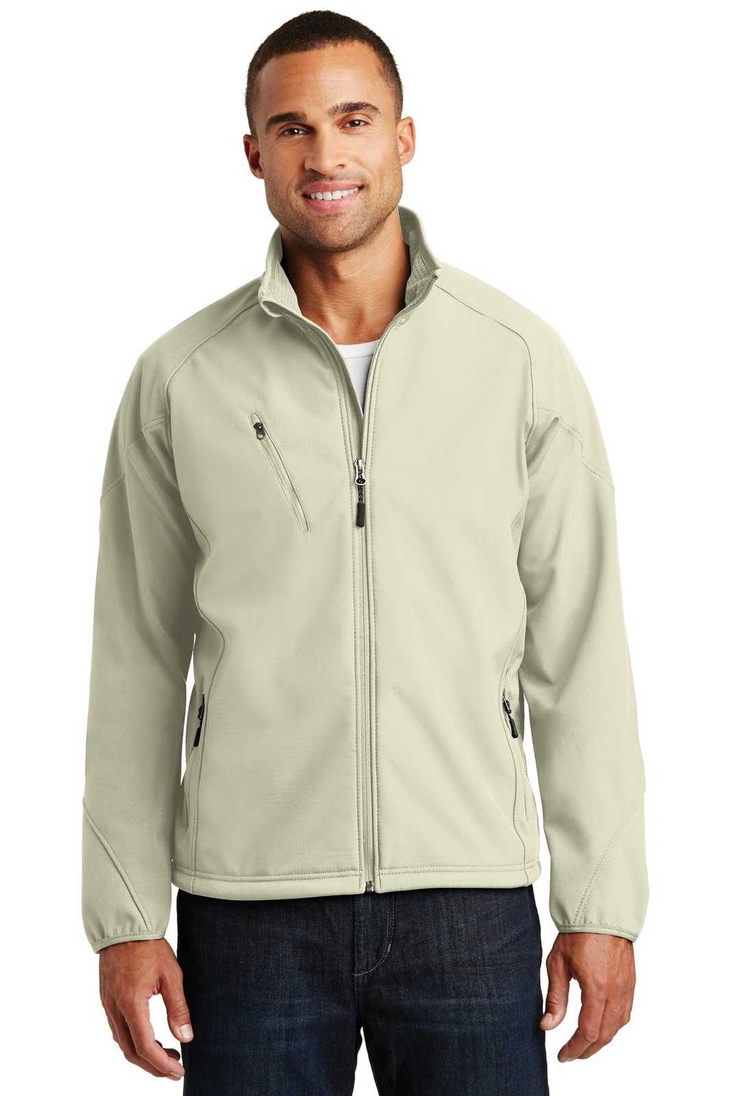 Port Authority J705 Textured Soft Shell Jacket - Stone - HIT a Double - 1