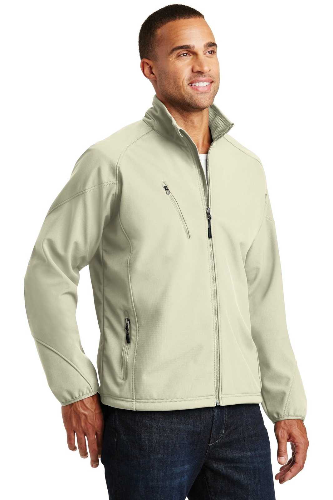 Port Authority J705 Textured Soft Shell Jacket - Stone - HIT a Double - 4