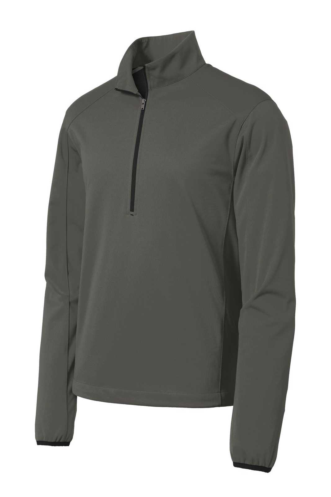 Port Authority J716 Active 1/2-Zip Soft Shell Jacket - Gray Steel - HIT a Double - 5