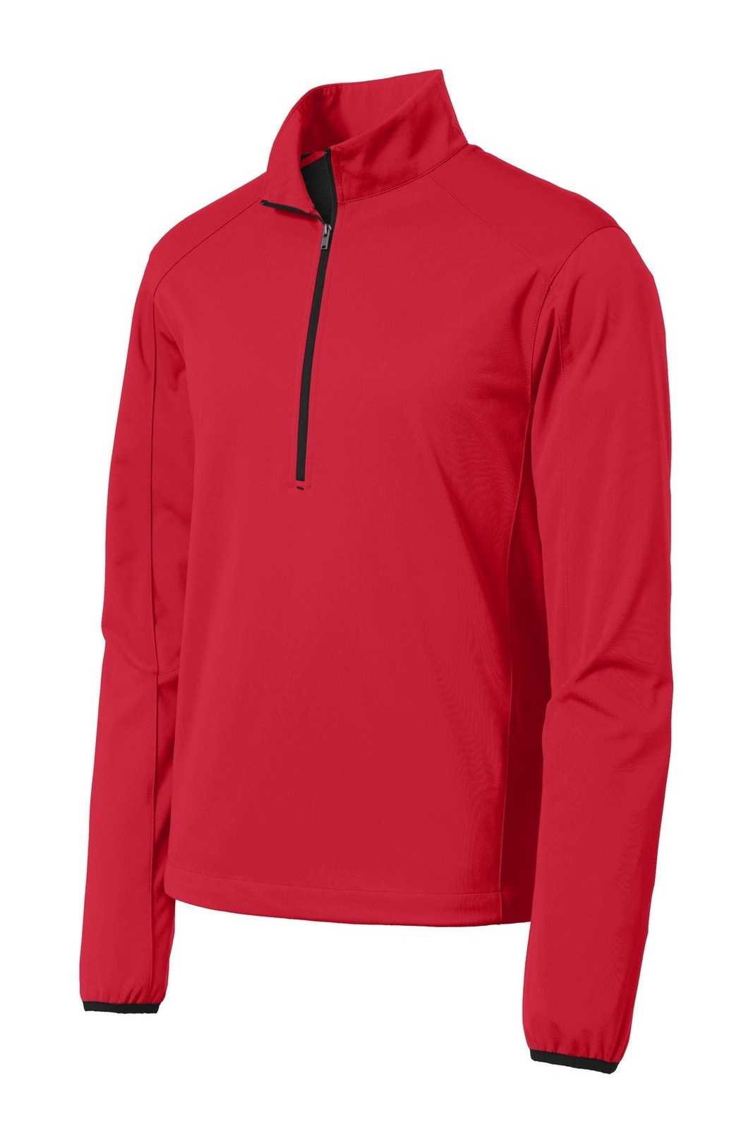 Port Authority J716 Active 1/2-Zip Soft Shell Jacket - Rich Red - HIT a Double - 5