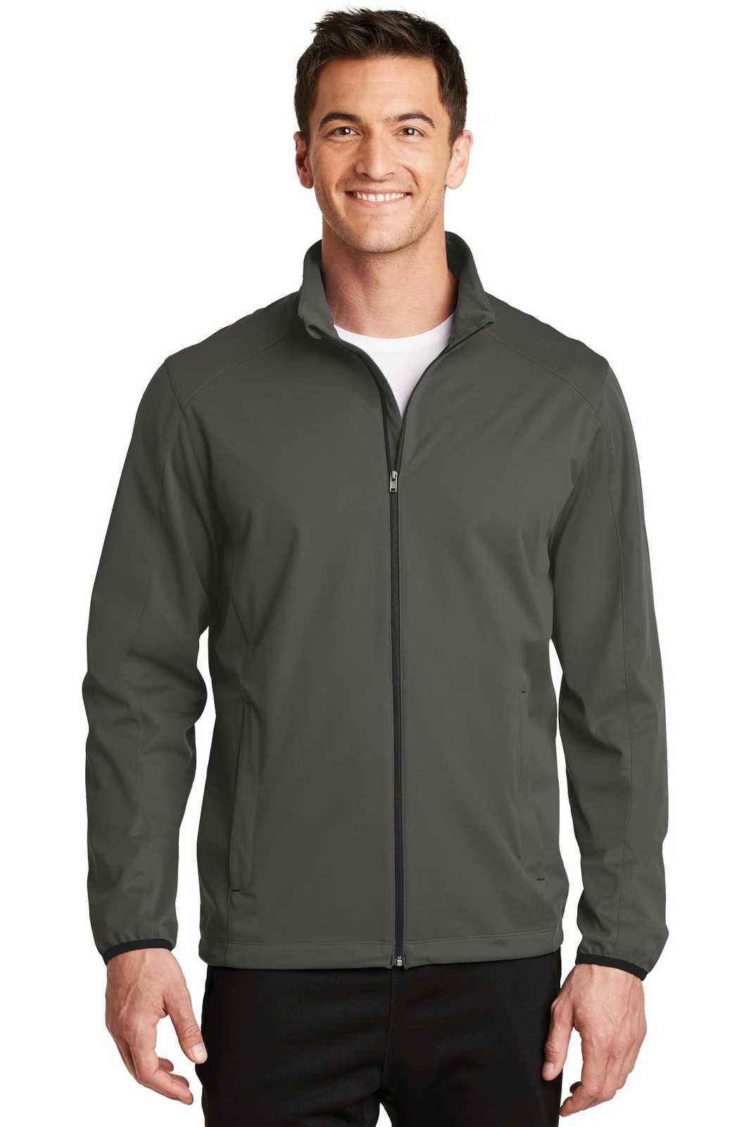 Port Authority J717 Active Soft Shell Jacket - Gray Steel - HIT a Double - 1