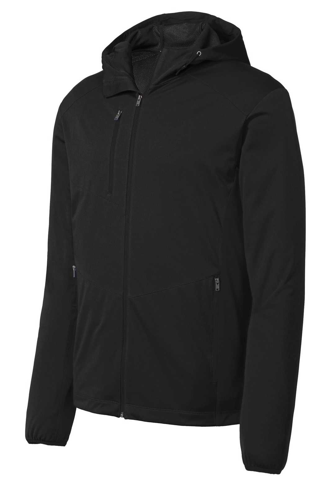 Port Authority J719 Active Hooded Soft Shell Jacket - Deep Black - HIT a Double - 5