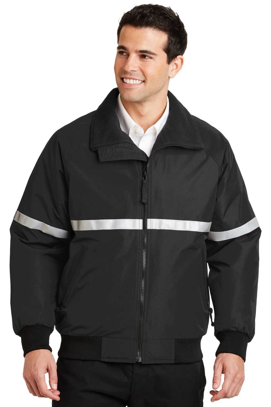 Port Authority J754R Challenger Jacket with Reflective Taping - True Black True Black Reflective - HIT a Double - 1