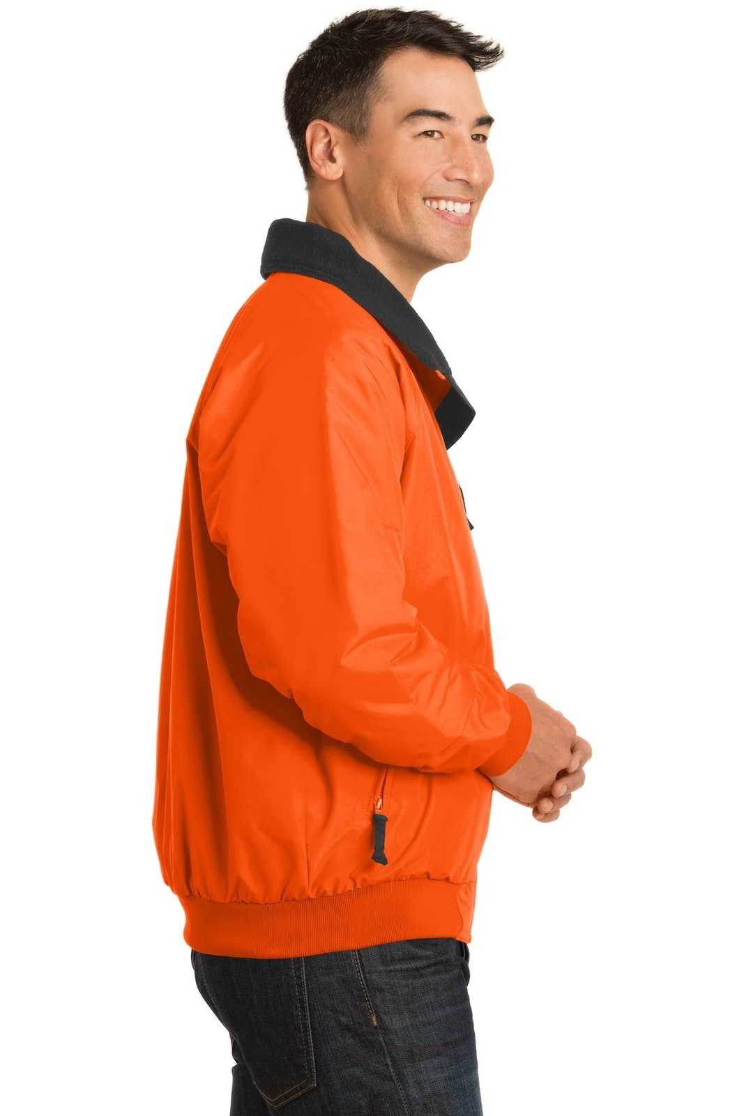 Port Authority J754S Enhanced Visibility Challenger Jacket - Safety Orange Black - HIT a Double - 3