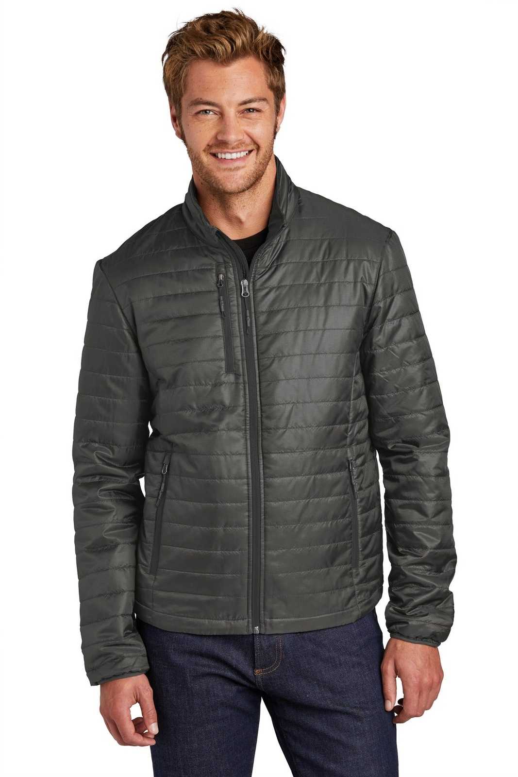 Port Authority J850 Packable Puffy Jacket - Sterling Gray Graphite - HIT a Double - 1