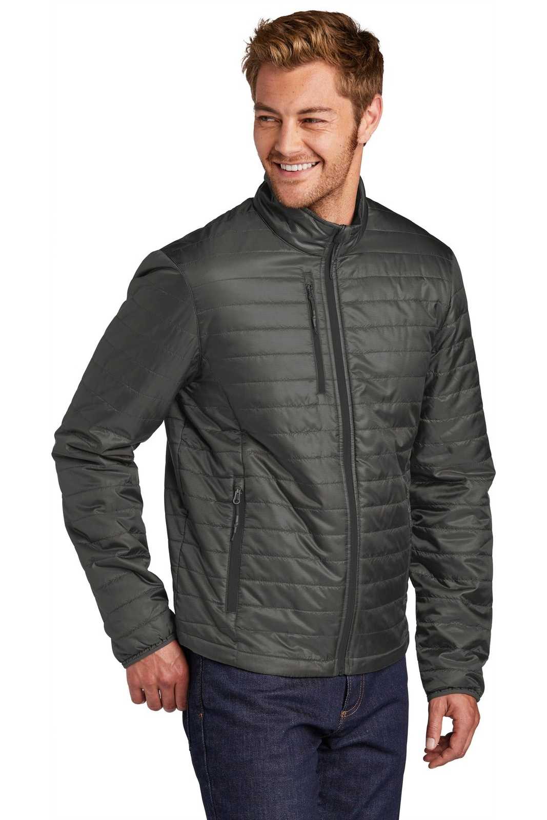Port Authority J850 Packable Puffy Jacket - Sterling Gray Graphite - HIT a Double - 4