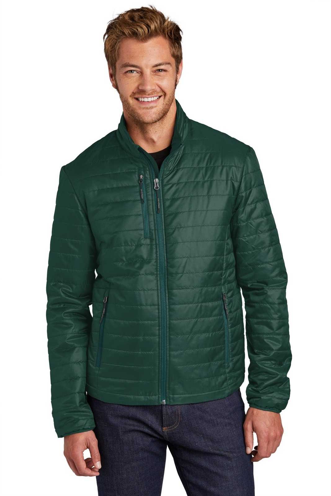 Port Authority J850 Packable Puffy Jacket - Tree Green Marine Green - HIT a Double - 1
