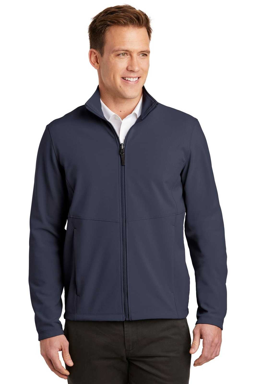 Port Authority J901 Collective Soft Shell Jacket - River Blue Navy - HIT a Double - 1