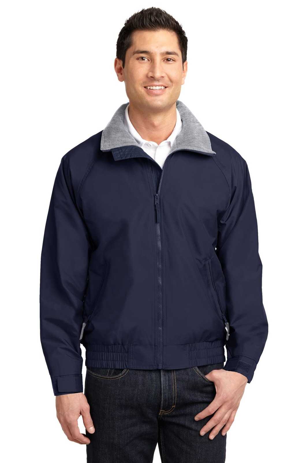 Port Authority JP54 Competitor Jacket - True Navy Gray Heather - HIT a Double - 1