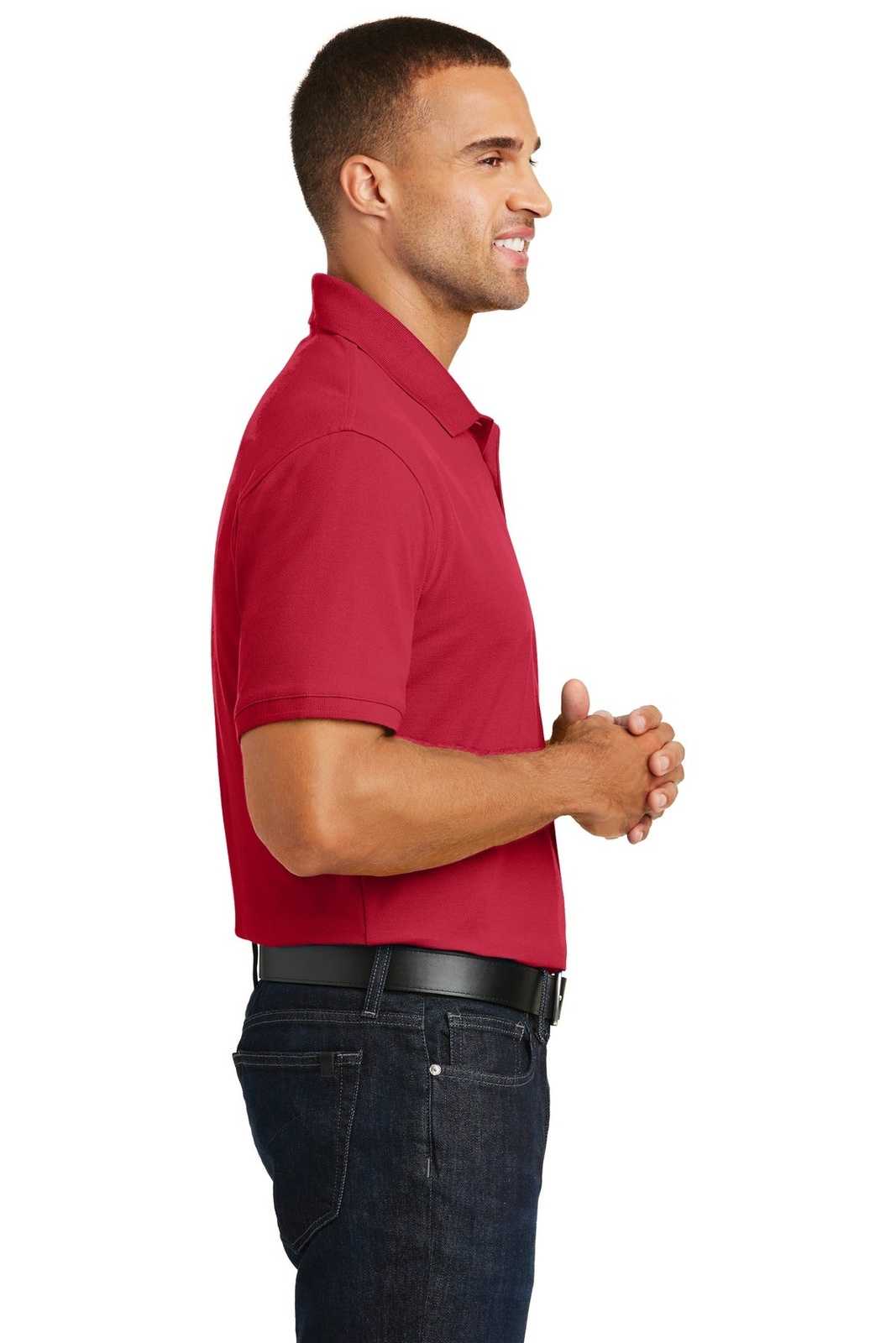 Port Authority K100 Core Classic Pique Polo - Rich Red - HIT a Double - 3
