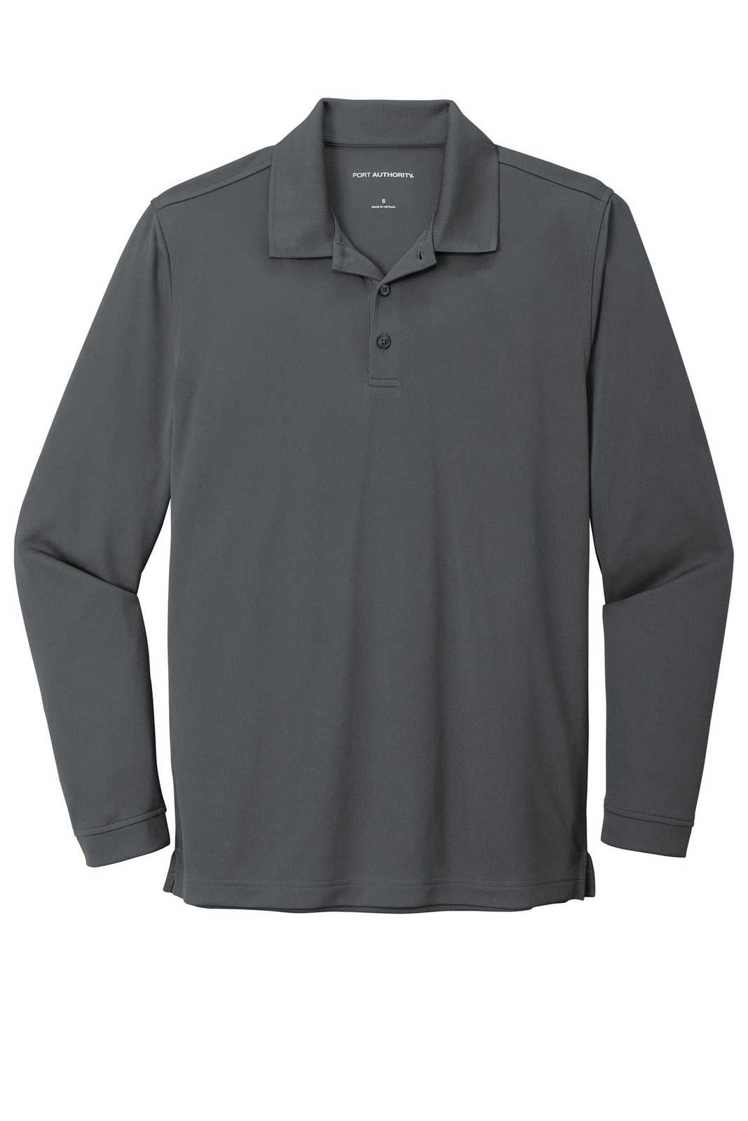 Port Authority K110LS Dry Zone UV Micro-Mesh Long Sleeve Polo - Graphite - HIT a Double - 5