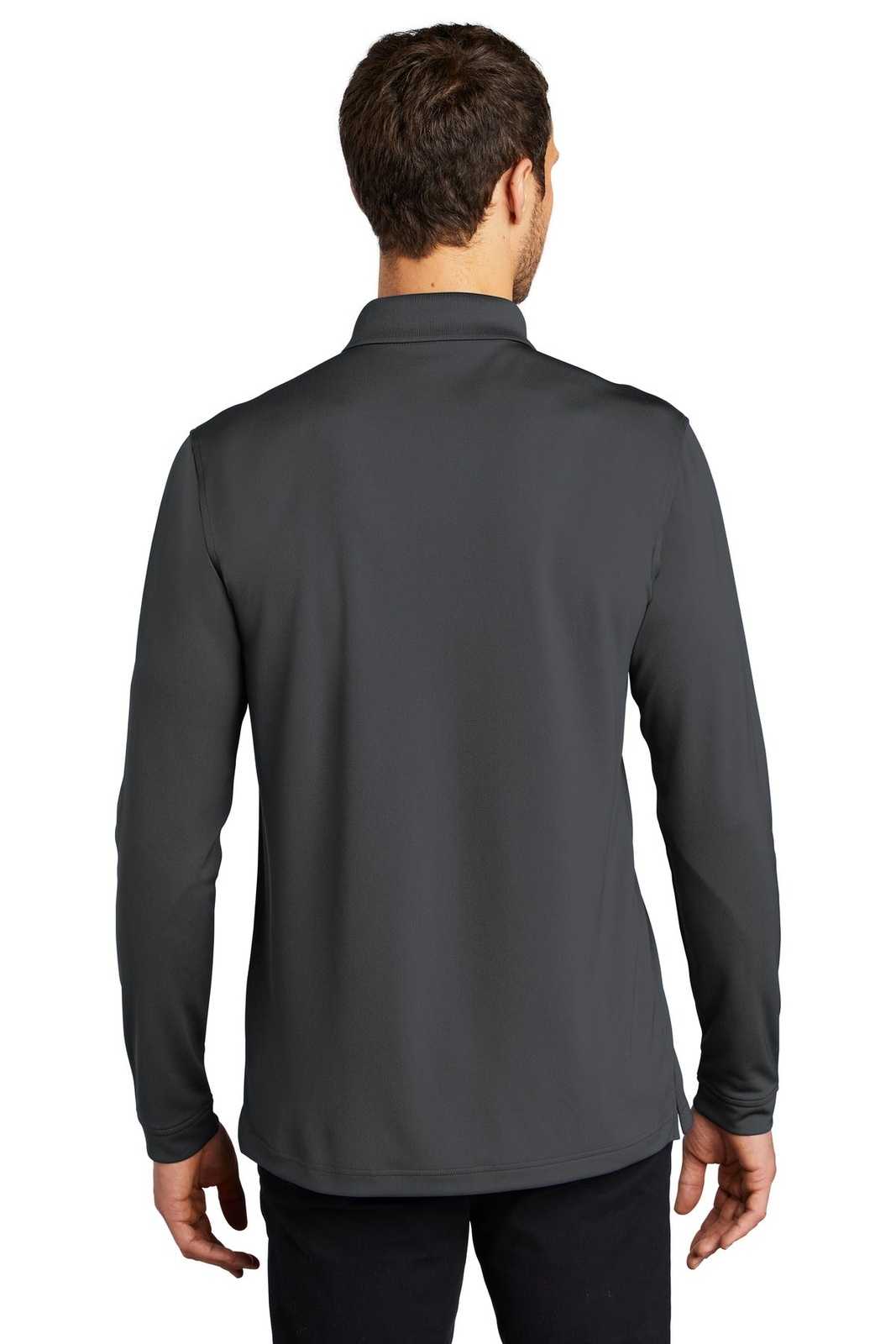 Port Authority K110LS Dry Zone UV Micro-Mesh Long Sleeve Polo - Graphite - HIT a Double - 2