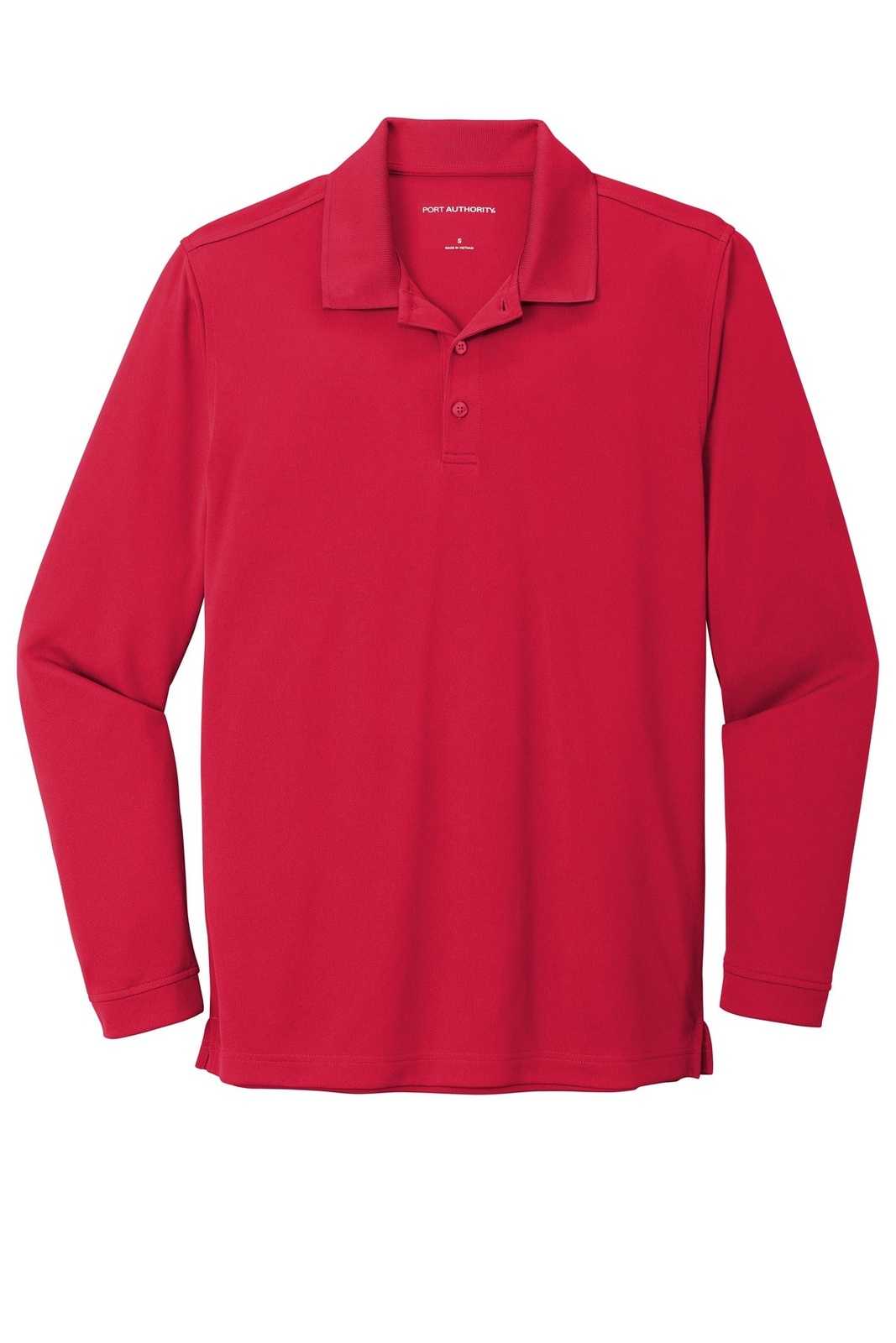 Port Authority K110LS Dry Zone UV Micro-Mesh Long Sleeve Polo - Rich Red - HIT a Double - 5