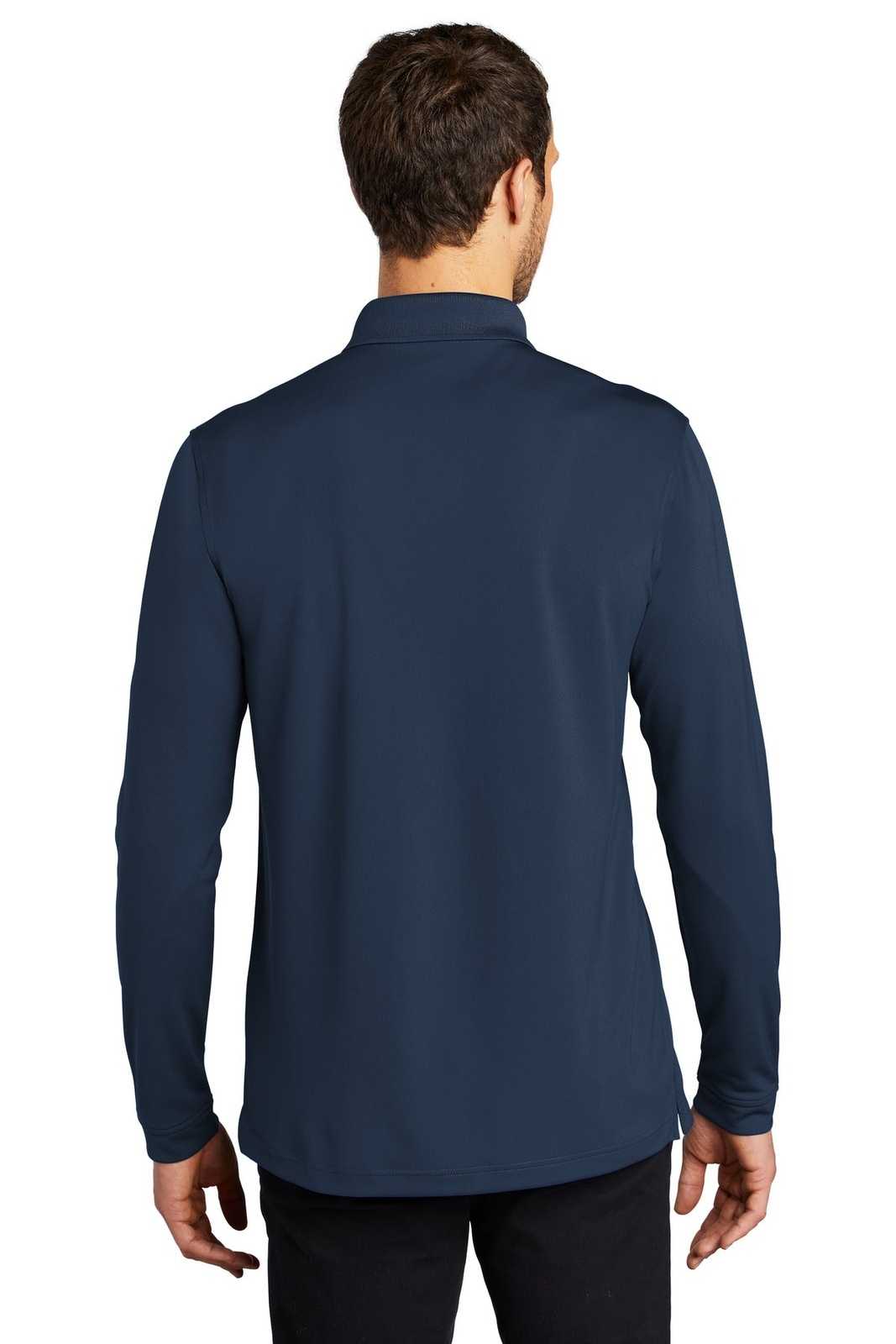 Port Authority K110LS Dry Zone UV Micro-Mesh Long Sleeve Polo - River Blue Navy - HIT a Double - 2